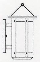 Arroyo Craftsman BS-7LRCR-S - 7" berkeley long body wall sconce with roof