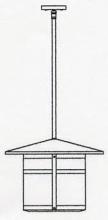 Arroyo Craftsman BSH-17CS-AC - 17" berkeley stem hung pendant