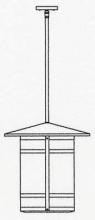 Arroyo Craftsman BSH-17LAM-BZ - 17" berkeley long body stem hung pendant