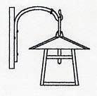 Arroyo Craftsman CB-8DAM-VP - 8" carmel wall mount with dart overlay