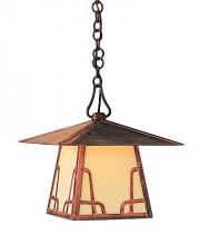 Arroyo Craftsman CH-12TCS-RC - 12" carmel pendant with t-bar overlay
