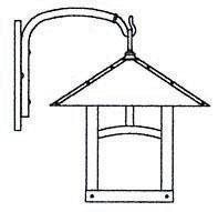 Arroyo Craftsman EB-16SFAM-AC - 16" evergreen wall mount with sycamore filigree