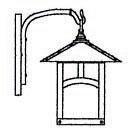 Arroyo Craftsman EB-9PFCS-P - 9" evergreen wall mount with pine needle filigree