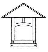 Arroyo Craftsman EC-16ACS-AC - 16" evergreen column mount with classic arch overlay