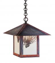 Arroyo Craftsman EH-16PFAM-AC - 16" evergreen pendant with pine needle filigree