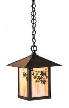 Arroyo Craftsman EH-9PFCR-RB - 9" evergreen pendant with pine needle filigree