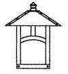 Arroyo Craftsman EW-9TAM-AB - 9" evergreen flush wall mount with t-bar overlay