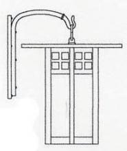 Arroyo Craftsman GB-18BC-BZ - 18" glasgow wall mount