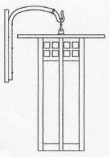 Arroyo Craftsman GB-18LAM-AC - 18" glasgow long body wall mount