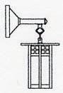 Arroyo Craftsman GB-6LSAAM-RC - 6" glasgow long body wall mount with straight arm