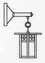Arroyo Craftsman GB-6SACS-BZ - 6" glasgow wall mount with straight arm