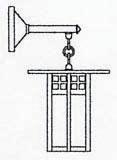 Arroyo Craftsman GB-9SAAM-BK - 9" glasgow wall mount with straight arm
