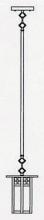 Arroyo Craftsman GSH-6LCS-RB - 6" glasgow long body stem mount pendant