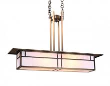 Arroyo Craftsman HCM-35DTAM-S - 35" huntington mini-island pendant with double t-bar overlay