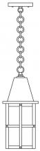 Arroyo Craftsman HH-6CR-AC - 6" hartford  pendant