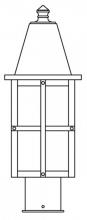 Arroyo Craftsman HP-6F-AC - 6" hartford  post mount