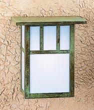 Arroyo Craftsman HS-8DTAM-RB - 8" huntington sconce with roof and double t-bar overlay