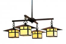 Arroyo Craftsman MCH-12/4ECR-MB - 12" monterey 4 light chandelier without overlay (empty)