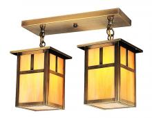 Arroyo Craftsman MCM-6/2TCR-AC - 6" mission 2 light ceiling mount with T-bar overlay