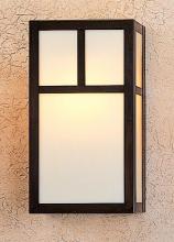 Arroyo Craftsman MS-12TCR-RB - 12" mission sconce with t-bar overlay