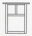 Arroyo Craftsman MW-10EAM-RC - 10" mission flush wall mount without overlay (empty)