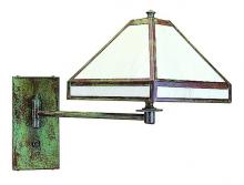 Arroyo Craftsman PSA-1OF-AC - pasadena wall mount swing arm one light, oak tree filigree