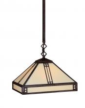 Arroyo Craftsman PSH-12CS-MB - 12" prairie stem hung pendant