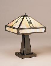 Arroyo Craftsman PTL-11OCS-MB - 11" pasadena table lamp with oak tree filigree