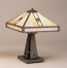 Arroyo Craftsman PTL-16OCR-RB - 16" pasadena table lamp with oak tree filigree