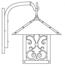 Arroyo Craftsman TRB-12ASCR-P - 12" timber ridge wall bracket with ashbury  filigree