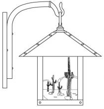 Arroyo Craftsman TRB-12CTCS-AC - 12" Timber Ridge Wall Bracket With Cactus Filigree