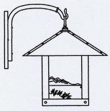Arroyo Craftsman TRB-16TRCS-P - 16" timber ridge wall bracket with trout filigree