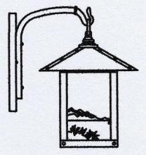 Arroyo Craftsman TRB-9TRCR-BZ - 9" timber ridge wall bracket with trout filigree
