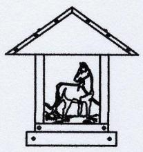 Arroyo Craftsman TRC-12HSCR-VP - 12" Timber Ridge Column Mount With Horse Filigree