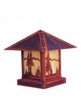 Arroyo Craftsman TRC-12MNCR-P - 12" timber ridge column mount with mountain filigree