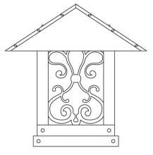 Arroyo Craftsman TRC-16ASAM-VP - 16" timber ridge column mount with ashbury  filigree