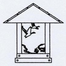 Arroyo Craftsman TRC-16GSGW-RC - 16" Timber Ridge Column Mount With Goose Filigree