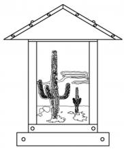 Arroyo Craftsman TRC-9CTCS-BZ - 9" Timber Ridge Column Mount With Cactus Filigree