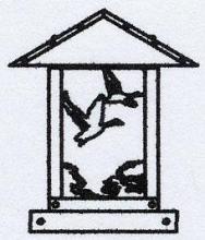 Arroyo Craftsman TRC-9GSOF-VP - 9" Timber Ridge Column Mount With Goose Filigree