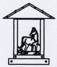 Arroyo Craftsman TRC-9HSRM-BZ - 9" Timber Ridge Column Mount With Horse Filigree