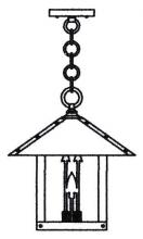 Arroyo Craftsman TRH-12ARCR-RB - 12" timber ridge pendant with arrow filigree