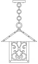 Arroyo Craftsman TRH-12ASCR-MB - 12" timber ridge pendant with ashbury  filigree