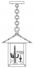 Arroyo Craftsman TRH-12CTCS-BK - 12" Timber Ridge Pendant With Cactus  Filigree