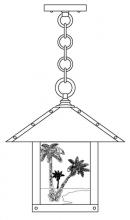 Arroyo Craftsman TRH-12PTCS-S - 12" timber ridge pendant with palm tree  filigree