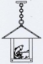 Arroyo Craftsman TRH-16TRCS-AB - 16" timber ridge pendant with trout filigree