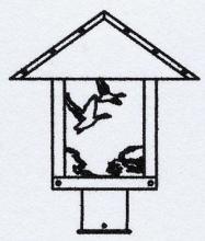 Arroyo Craftsman TRP-12GSCR-MB - 12" Timber Ridge Post Mount With Goose Filigree