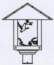 Arroyo Craftsman TRP-16GSAM-S - 16" Timber Ridge Post Mount With Goose Filigree