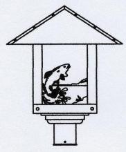 Arroyo Craftsman TRP-16TRCS-S - 16" timber ridge post mount with trout filigree