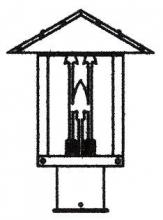 Arroyo Craftsman TRP-9ARCS-S - 9" timber ridge post mount with arrow filigree
