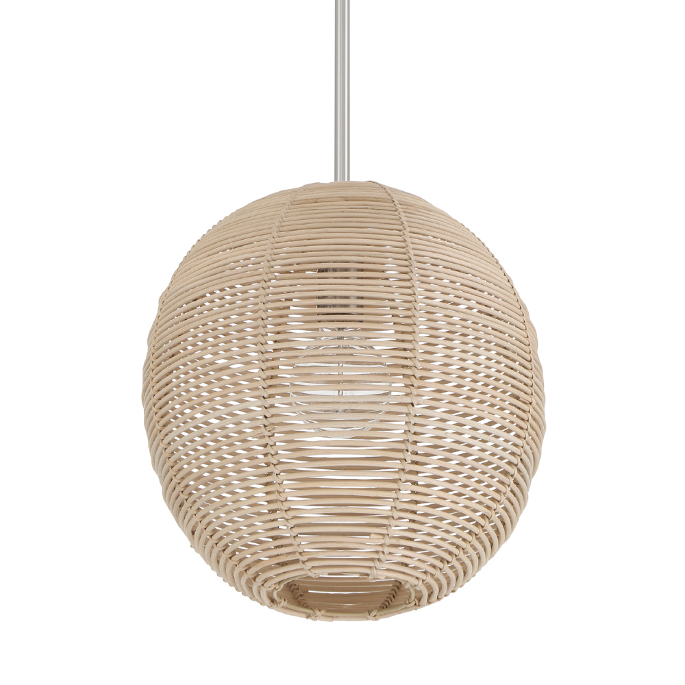 Hunter Berkeley Brushed Nickel 1 Light Medium Pendant Ceiling Light Fixture